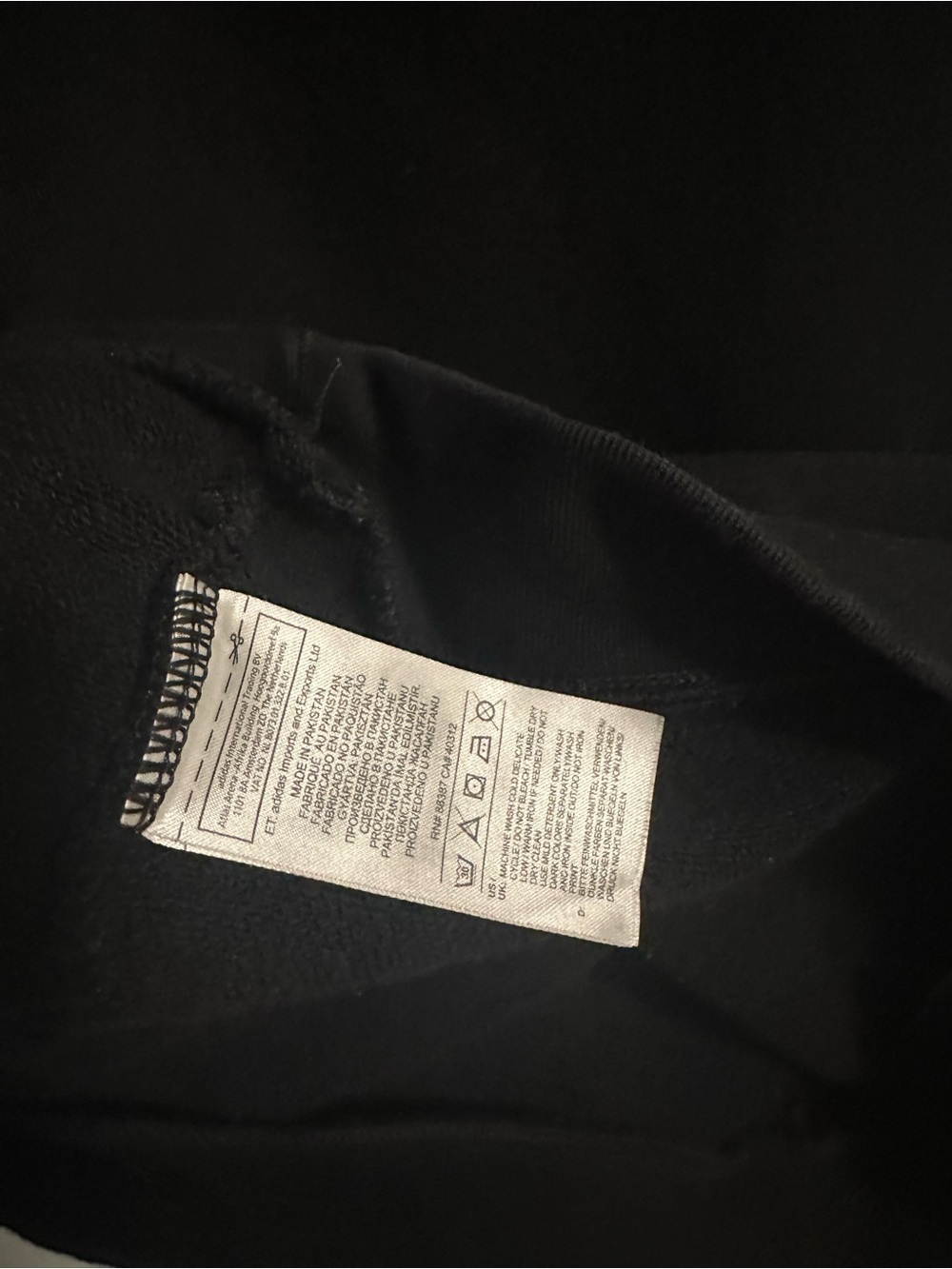 adidas Black Sweatshirt with White Trefoil Tag Size Large - Picture 7 of 7
